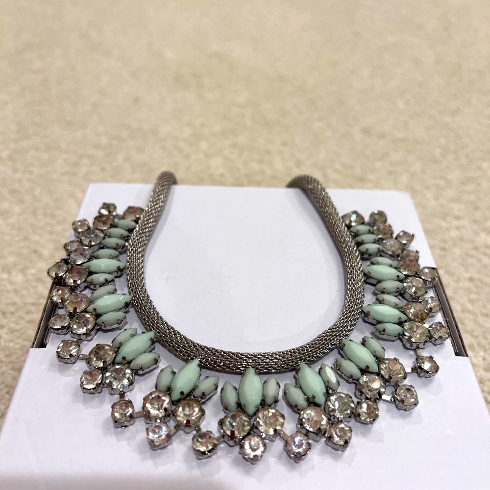 COPY - Natasha Light Green Statement Necklace